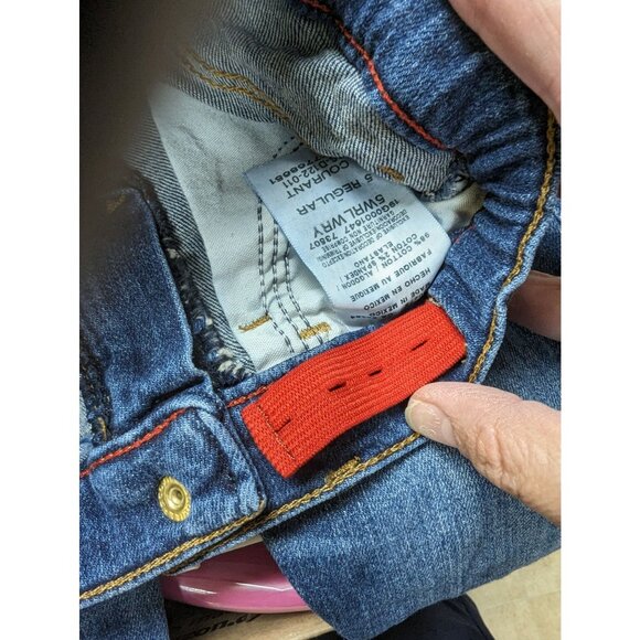 Wrangler Boys Jeans 5 Regular Adjustable Waist Blue Pants #2 - Picture 3 of 3